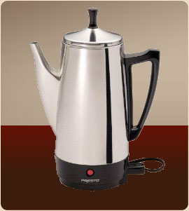 Vintage Presto Coffee Percolator Maker Stainless Steel Model 0281104 12 Cup